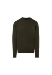 North Sails Strickpullover mit Rundhalsausschnitt und Logo Dunkelgrün/Khaki