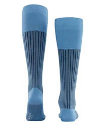 FALKE Kniestrümpfe Oxford Stripe Blau/Hellblau/Grau