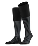 FALKE Kniestrümpfe Oxford Stripe Schwarz/Dunkelgrau