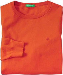 United Colors of Benetton Rundhalspullover Orange