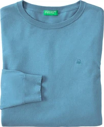 United Colors of Benetton Rundhalspullover Hellblau/Blau