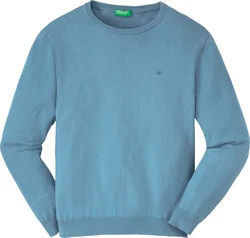 United Colors of Benetton Rundhalspullover Hellblau/Blau