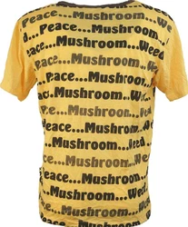 Guru-Shop T-Shirt Weed T-Shirt Goa Style mangogelb