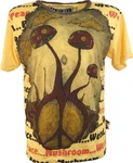 Guru-Shop T-Shirt Weed T-Shirt Goa Style mangogelb