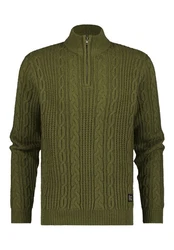 Human Nature Sweatshirt Breid Troyer Dunkelgrün/Grün