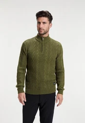 Human Nature Sweatshirt Breid Troyer Dunkelgrün/Grün
