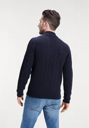 Human Nature Sweatshirt Breid Troyer Dunkelblau/Hellblau