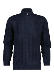 Human Nature Sweatshirt Breid Troyer Dunkelblau/Hellblau