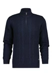 Human Nature Sweatshirt Breid Troyer Dunkelblau/Hellblau