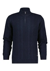 Human Nature Sweatshirt Breid Troyer Dunkelblau/Hellblau