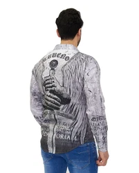 TRUENO Langarmhemd Totenkopf Motiven Hemd 