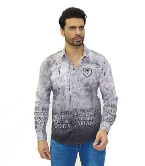 TRUENO Langarmhemd Totenkopf Motiven Hemd TRUENO Langarmhemd Totenkopf Motiven Hemd