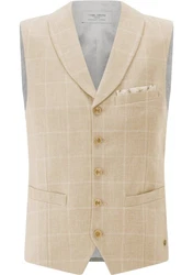 Carl Gross Anzugweste CG Wicklow-G Beige/Khaki/Orange/Braun