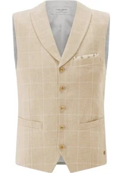 Carl Gross Anzugweste CG Wicklow-G Beige/Khaki/Orange/Braun
