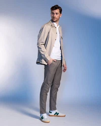 Drykorn T-Shirt Poloshirt Louis (1-tlg) Weiß/Creme/Khaki/Beige