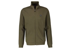 LERROS Strickjacke mit Reißverschluss und Stehkragen Dunkelgrün/Khaki