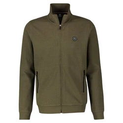 LERROS Strickjacke mit Reißverschluss und Stehkragen Dunkelgrün/Khaki