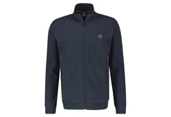 LERROS Strickjacke mit Reißverschluss und Stehkragen Dunkelblau/Hellblau/Blau