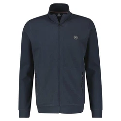 LERROS Strickjacke mit Reißverschluss und Stehkragen Dunkelblau/Hellblau/Blau