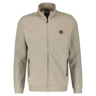 LERROS Strickjacke mit Reißverschluss und Stehkragen Khaki/Beige