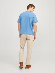 Jack & Jones T-Shirt JJFOREST TEE SS CREW NECK Blau/Hellblau