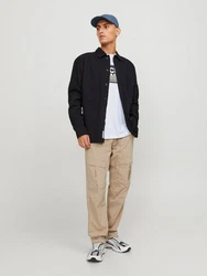 Jack & Jones Kurzarmshirt JCOLOGAN TEE CREW NECK Hellblau/Grau/Blau/Lila/Khaki