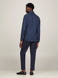 Tommy Hilfiger Businesshemd OXF CIRCLE PRINT SHIRT SF Dunkelblau