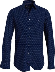 Tommy Hilfiger Businesshemd OXF CIRCLE PRINT SHIRT SF Dunkelblau