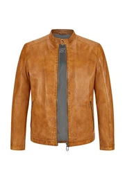 Lederjacke MSLacona Antaillierte Passform, Extra softes Leder mit leichtem vintage Effekt