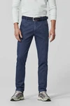 MEYER Straight-Jeans Oslo mit Sicherheitstasche Dunkelblau/Blau