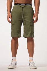 STHUGE Bermudas Cargo-Bermuda FLEXLASTIC Dunkelgrün/Grün/Khaki