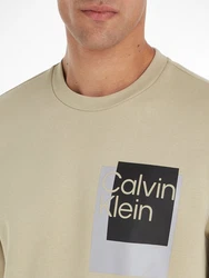 Calvin Klein Sweatshirt Overlay Box Logo Sweatshirt 