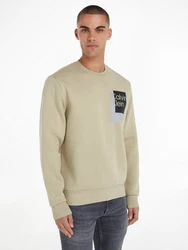 Calvin Klein Sweatshirt Overlay Box Logo Sweatshirt 