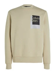 Calvin Klein Sweatshirt Overlay Box Logo Sweatshirt 