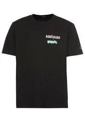 Replay Rundhalsshirt Schwarz/Beige/Grün