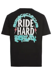Replay Rundhalsshirt Schwarz/Beige/Grün