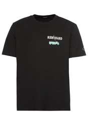 Replay Rundhalsshirt Schwarz/Beige/Grün