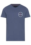 Tommy Hilfiger T-Shirt HILFIGER ROUNDLE TEE Blau/Dunkelblau