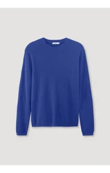 Hessnatur Strickpullover Regular Blau/Hellblau/Dunkelblau/Türkis