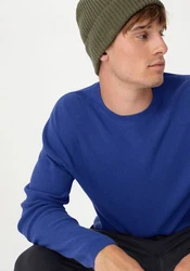 Hessnatur Strickpullover Regular Blau/Hellblau/Dunkelblau/Türkis