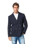 Denim Distriqt Sakko Feiner Herren Zweireiher Sakko Marine