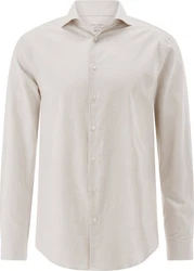Carl Gross Businesshemd CG Ethan Weiß/Khaki/Beige/Braun