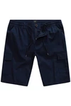 JP1880 Bermudas Leinenoptik Cargotaschen Elastikbund Dunkelblau/Blau/Schwarz