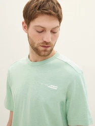 TOM TAILOR Shirt mit Logo Print Hellgrün/Grün