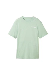 TOM TAILOR Shirt mit Logo Print Hellgrün/Grün
