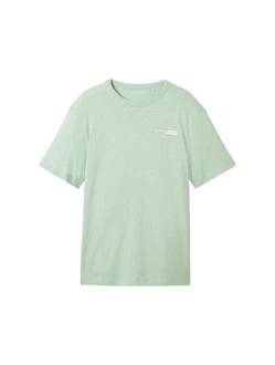 TOM TAILOR Shirt mit Logo Print Hellgrün/Grün