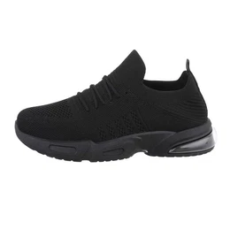 Herren Low-Top Freizeit Sneaker Flach Sneakers in Schwarz