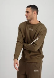 Alpha Industries Men Sweatshirts Organics Sweater Dunkelgrün/Khaki