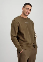 Alpha Industries Men Sweatshirts Organics Sweater Dunkelgrün/Khaki