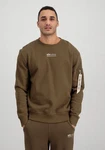 Alpha Industries Men Sweatshirts Organics Sweater Dunkelgrün/Khaki